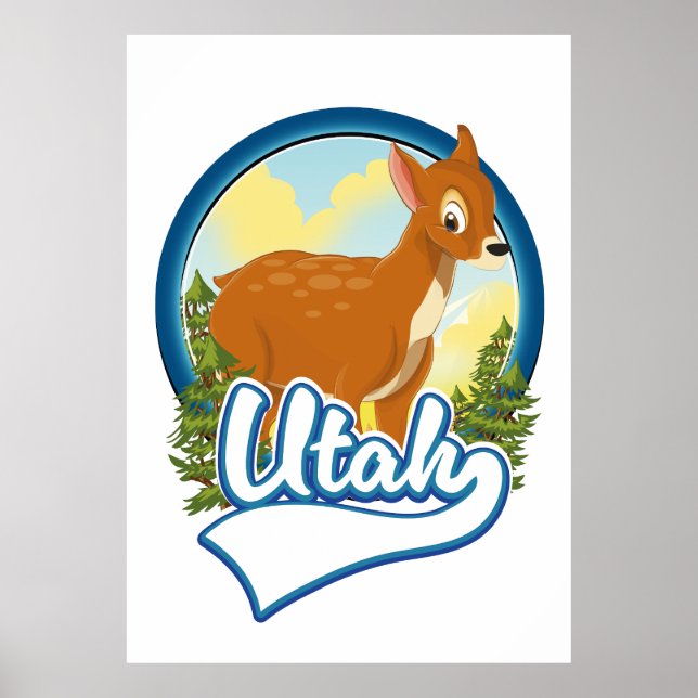 Poster Logo Utah Deer Travel (Devant)