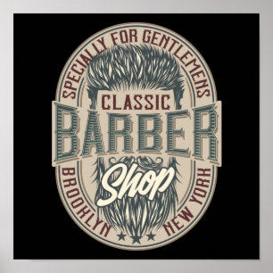Poster Logo vintage Barbershop