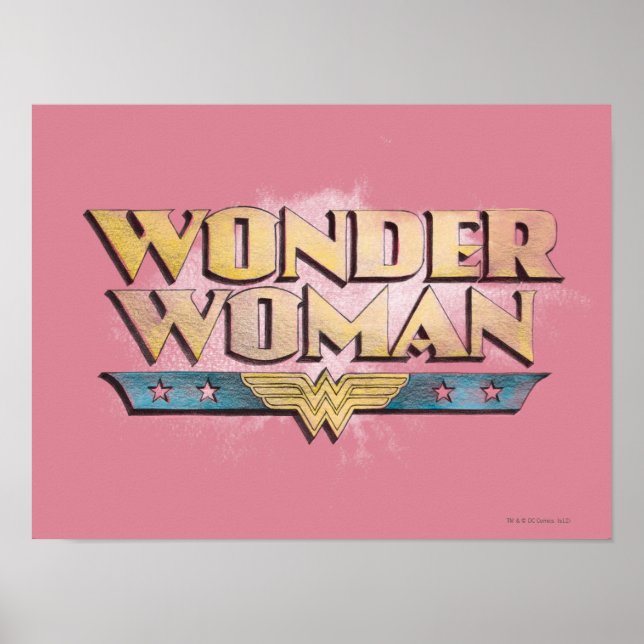 Poster Logo Wonder Woman Pencil (Devant)