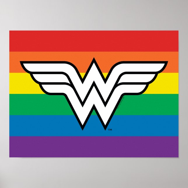 Poster Logo Wonder Woman Rainbow (Devant)