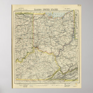 Poster L'Ohio, Indiana, Kentucky, la Virginie Occidentale