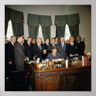 Poster Loi sur la main-d'oeuvre du président Kennedy - B
