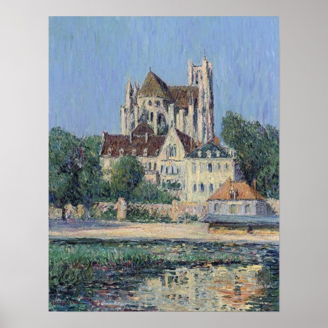 Poster Loiseau - La Cathédrale D'Auxerre 1907 (Devant)