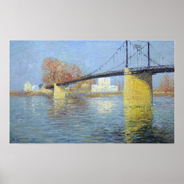 Poster Loiseau - Le Pont Suspendu À Triel Sur Seine ... (Devant)