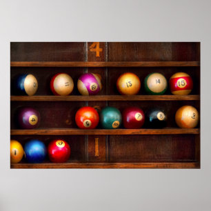 Poster Loisir - Billard - Jouons au billard