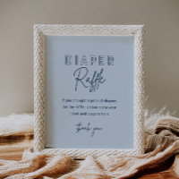 LOLA Blue Diaper Raffle Baby shower Jeu