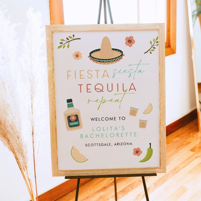 Poster LOLITA Fiesta Siesta Tequila Bachelorette Bienvenu (Créateur téléchargé)