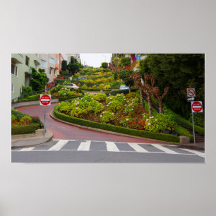 Poster Lombard Street, Crookedest street