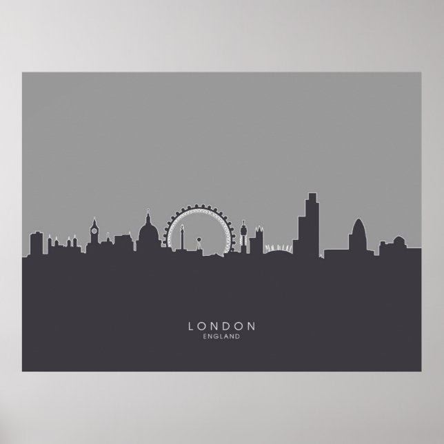 Poster London England Skyline (Devant)