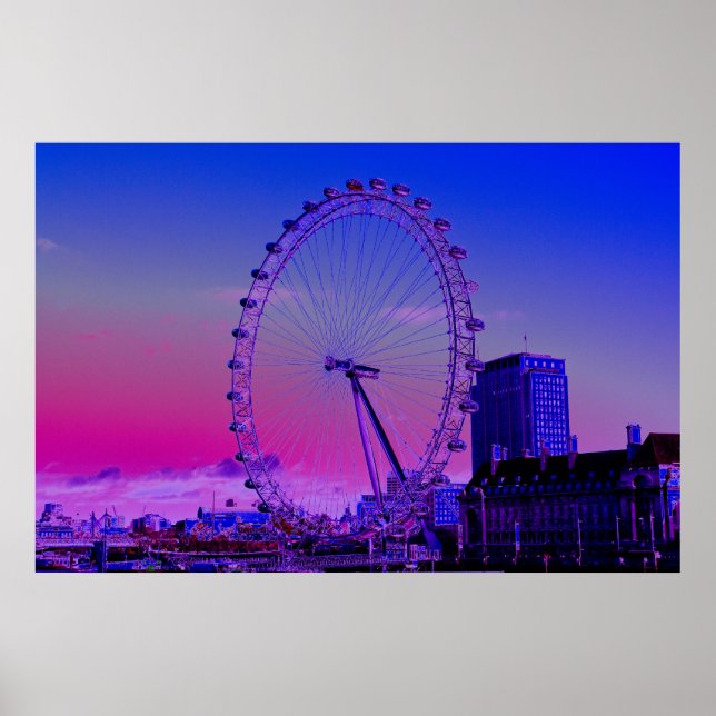 Poster London Eye Art (Devant)