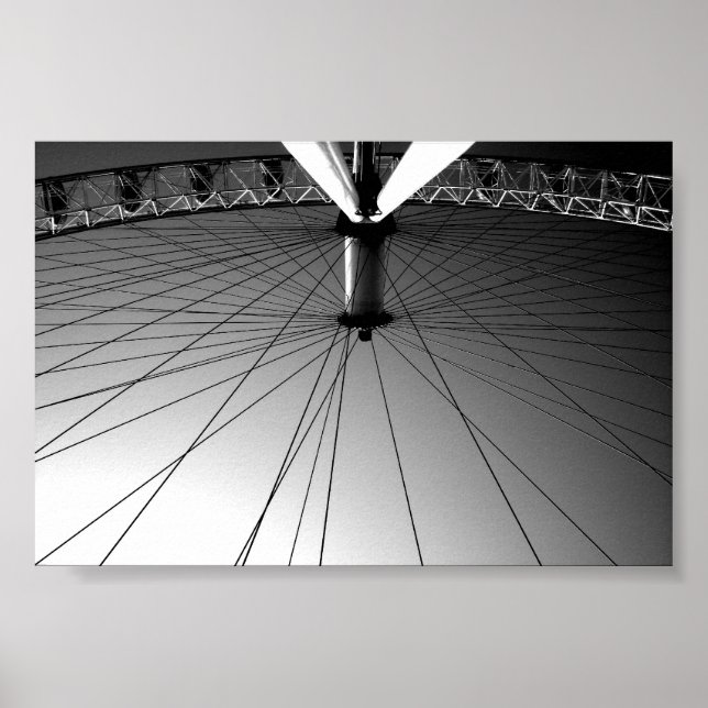 Poster London Eye noir et blanc (Devant)