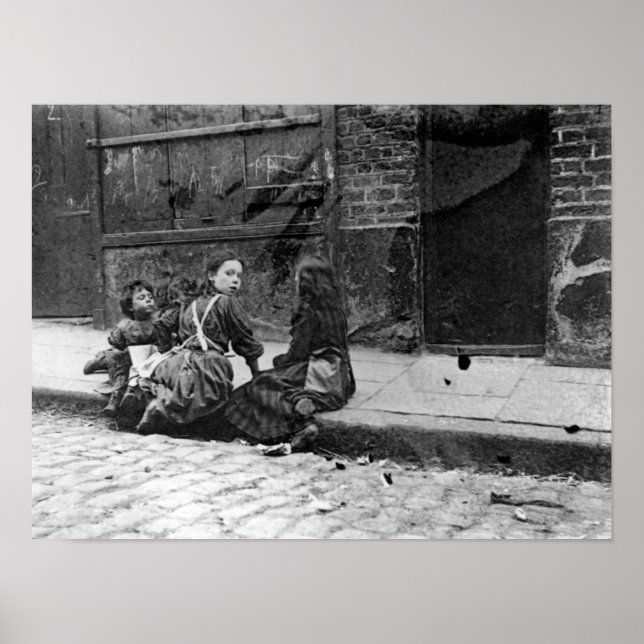Poster London Slums, Twine Court (Devant)