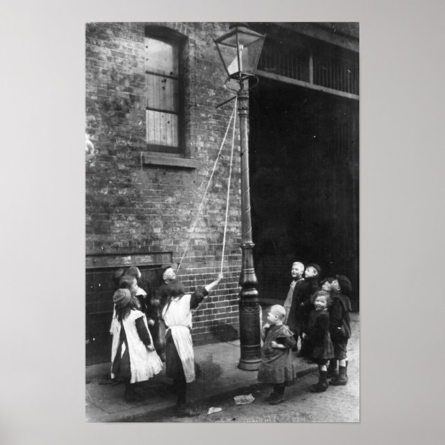 Poster London Slums, vers 1900 (Devant)