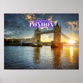Poster London Tower Bridge Daylight - Royaume-Uni