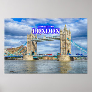 Poster London Tower Bridge - Royaume-Uni