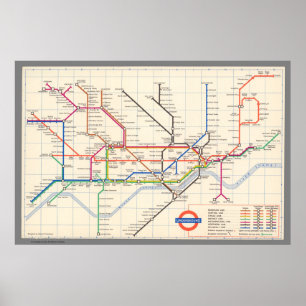 Poster London's Underground Map