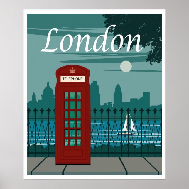 Poster Londres, Angleterre Travel (Devant)