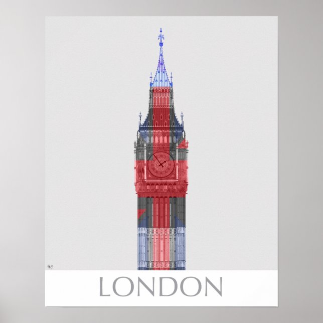 Poster Londres Big Ben Union Jack (Devant)