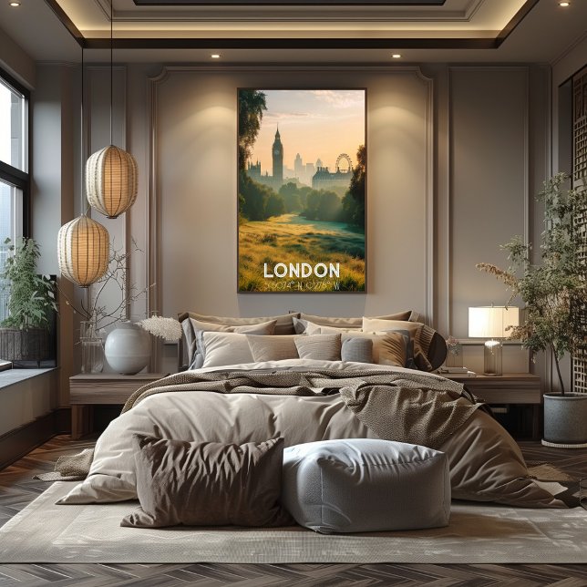 Poster Londres: La Ciudad del Big Ben - Parques y Skyline (Créateur téléchargé)