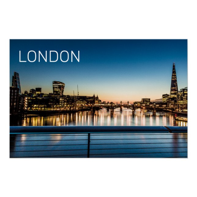 Poster Londres Royaume-Uni Skyline Royaume-Uni Angleterre (Devant)