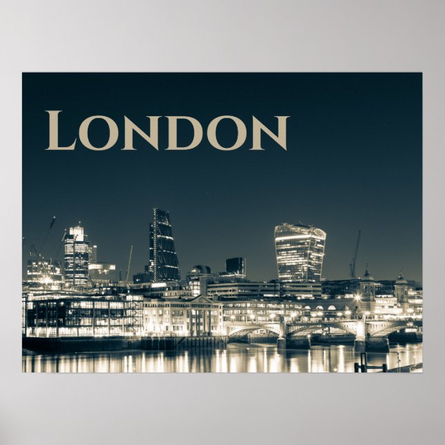 Poster Londres Skyline Panorama Urbain Souvenir Cadeau (Devant)