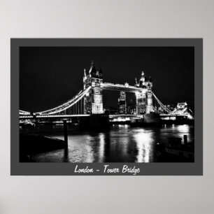 Poster Londres - Tower Bridge, Night No.2 (Poster)