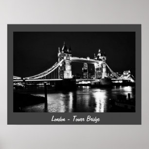 Poster Londres - Tower Bridge, Nuit No.2 (Affiche)