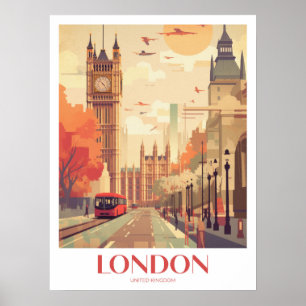 Poster Londres Travel Print Wall Art