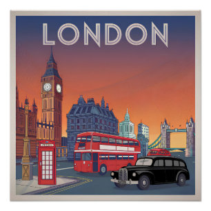 Poster Londres vintage