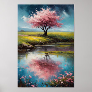 Poster Lone Sakura par le marais encore