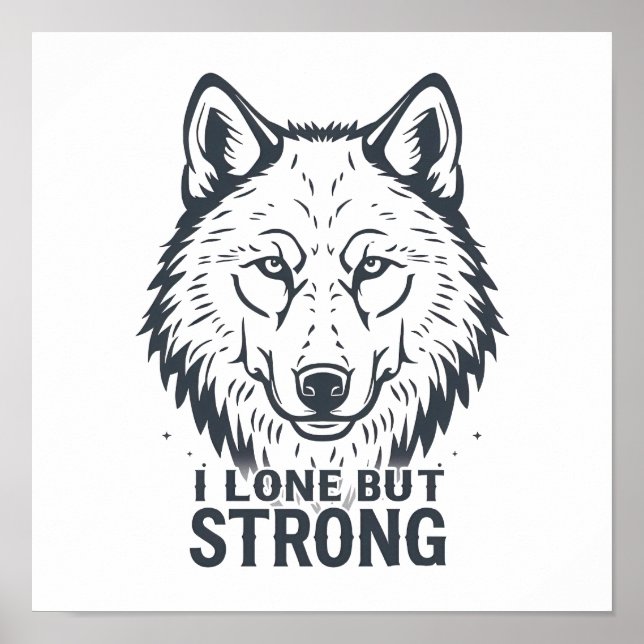 Poster Lone Wolf Strength and Resilience (Devant)