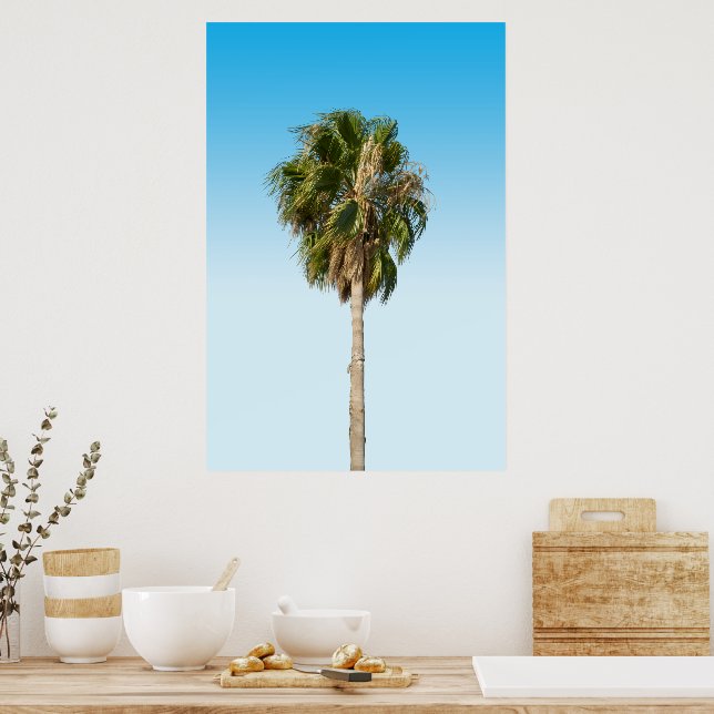Poster Lonely palm tree (Cuisine)
