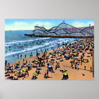 Poster Long Beach California The Pike Cyclone Racer