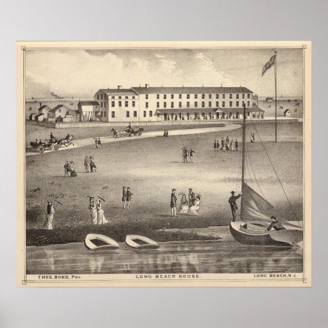 Poster Long Beach House, Long Beach, NJ (Devant)