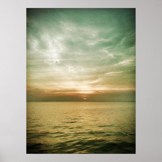 Poster Long Beach Island Sunset (Devant)