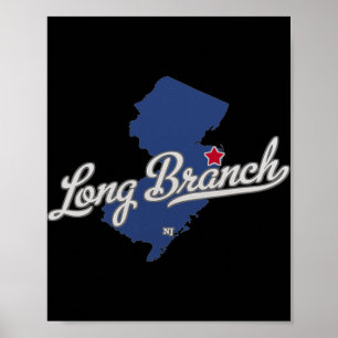 Poster Long Branch New Jersey Nj Carte