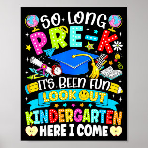 Poster Long pré-maternelle c'était amusant attention aux