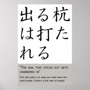 Poster L'ongle qui sort se fait marteler