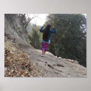 Poster Longs Cheveux Dans La Forêt