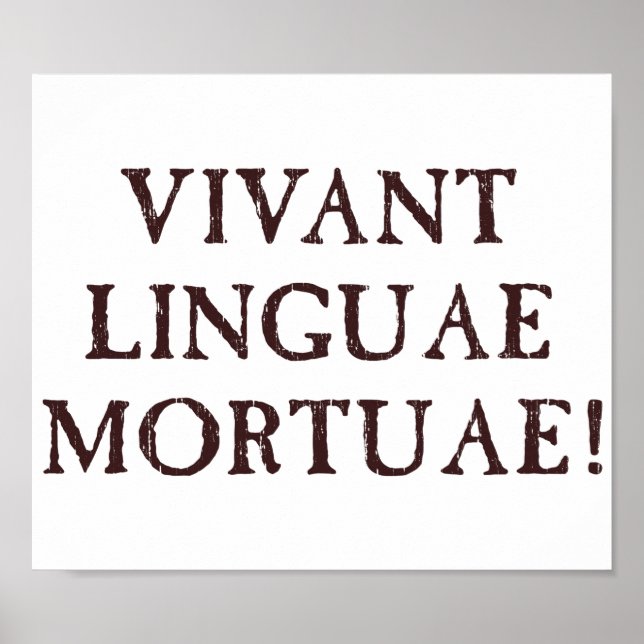 Poster Longue vie langues mortes - Latin (Devant)