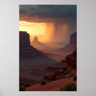 Poster Longues Ombres, Pluie Lointaine