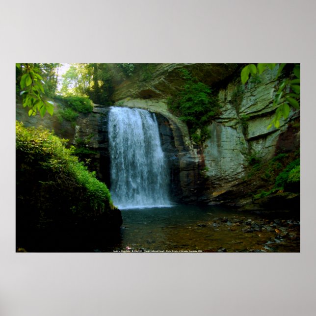 Poster Look Glass Falls - Brevard NC - (P... (Devant)