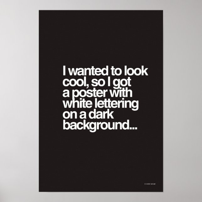 Poster Looking cool (Devant)