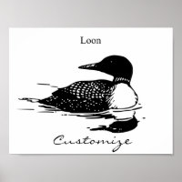 Loon Swimming Bird Art Thunder_Cove