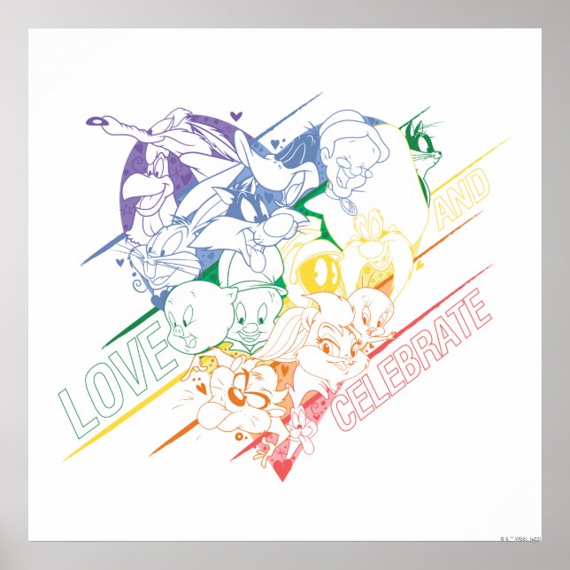 Poster LOONEY TUNES™ - Amour et fête (Devant)