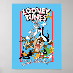 Poster LOONEY TUNES™ "C'EST FINI LES GENS!™" Groupe Empil