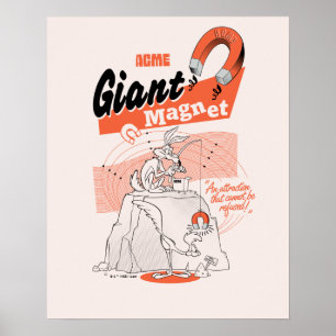 Poster LOONEY TUNES™   WILE E. COYOTE™ ACME Aimant géant
