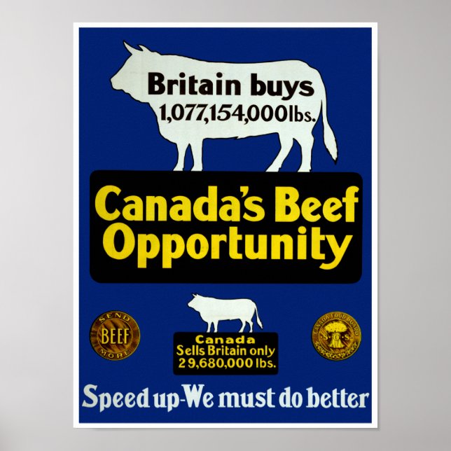 Poster L'opportunité du boeuf canadien (Devant)
