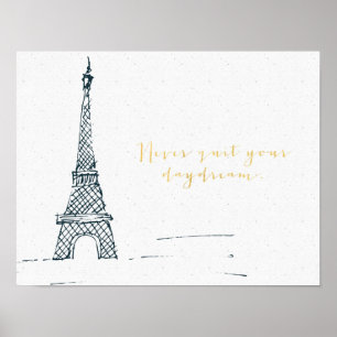 Poster L'or noir "affiche de citation n'a jamais stoppé