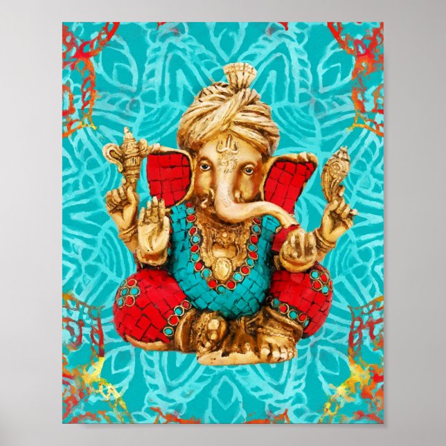 Poster Lord Ganesha - Médias mixtes (Devant)